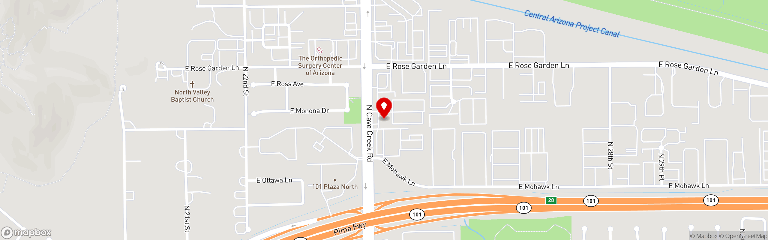Street map pinning Breakfast Restaurants in Phoenix AZ | Sunshine Breakfast Bar in Phoenix, AZ