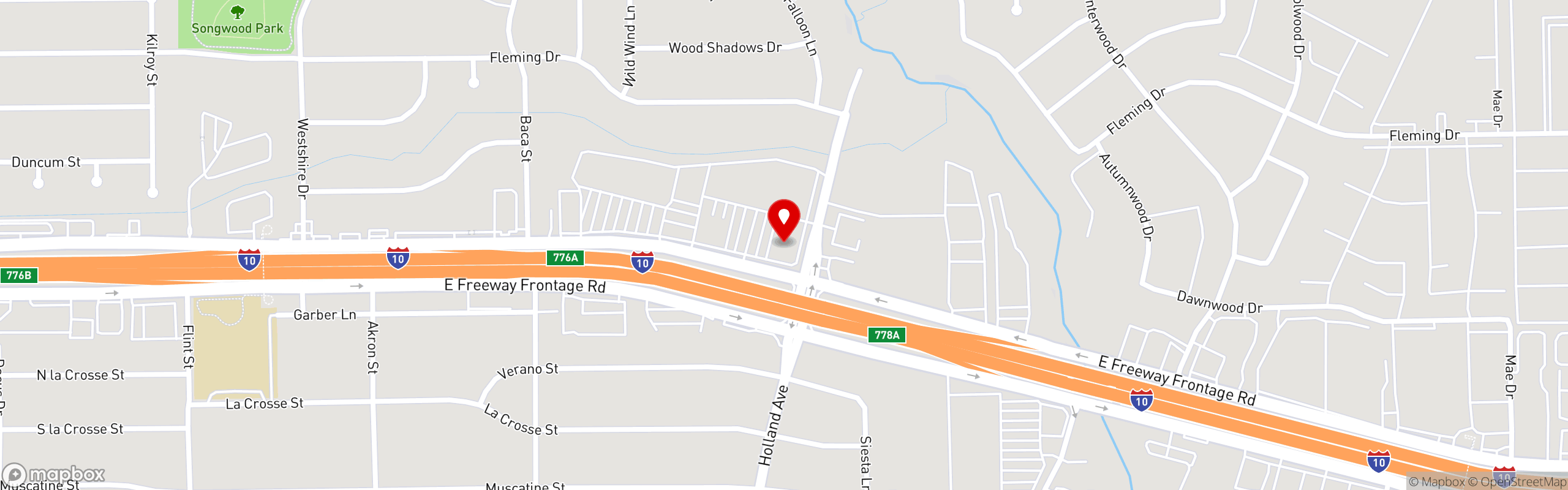 Street map pinning Ojos Locos Sports Cantina in East