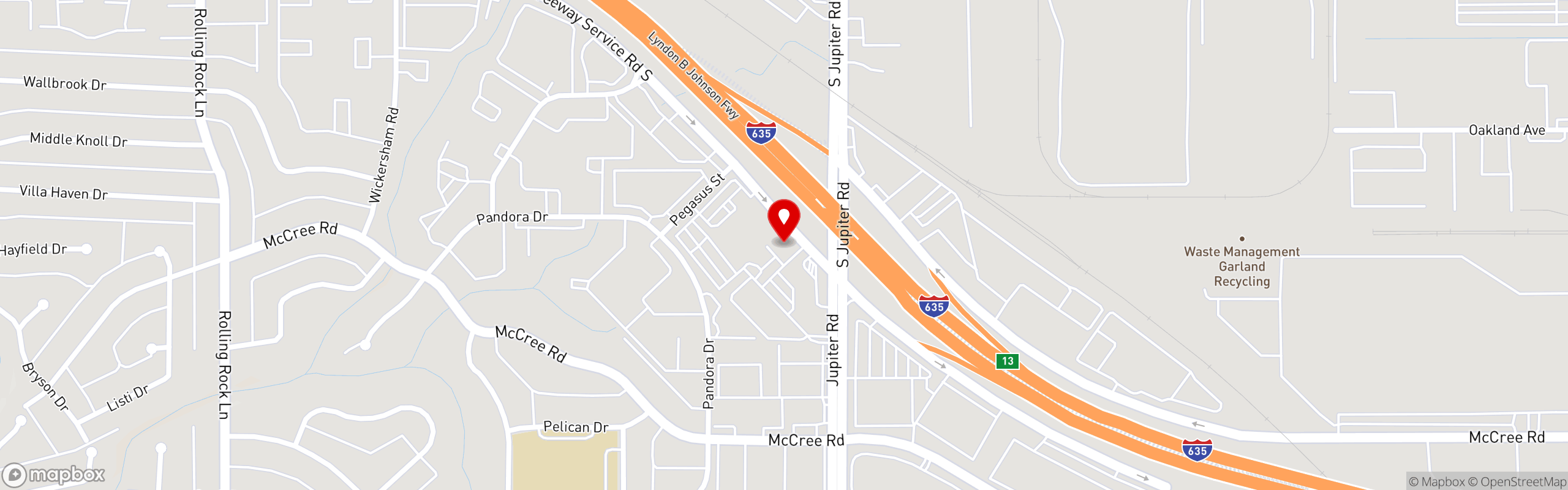 Street map pinning Ojos Locos Sports Cantina in Jupiter