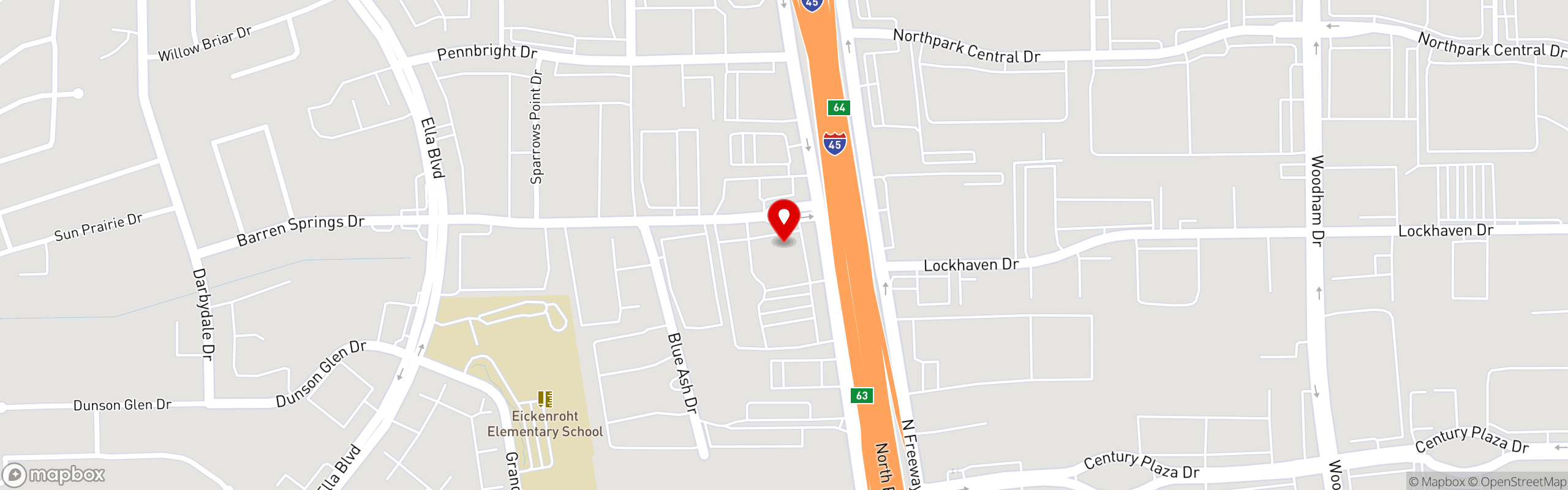 Street map pinning Ojos Locos Sports Cantina in Northpark