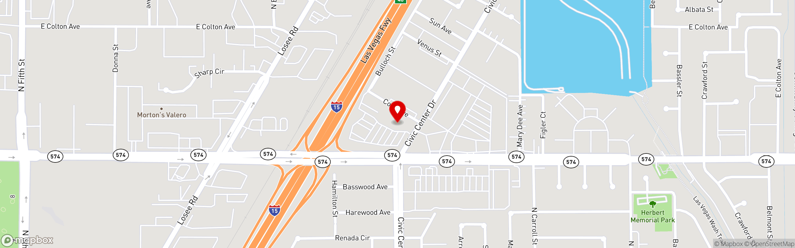 Street map pinning Ojos Locos Sports Cantina in Las Vegas