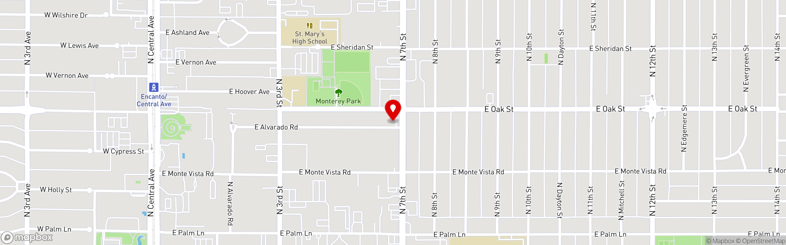 Street map pinning Thai Recipe Bistro in Thai Recipe Bistro