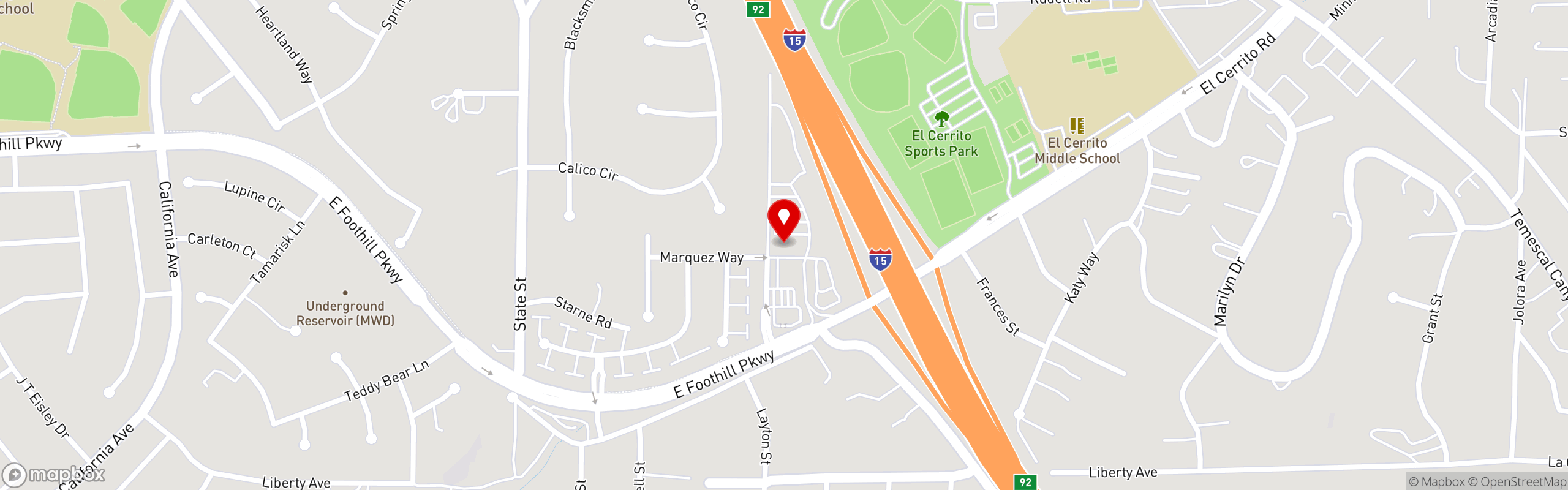 Street map pinning More Curry in Foothill Pkwy