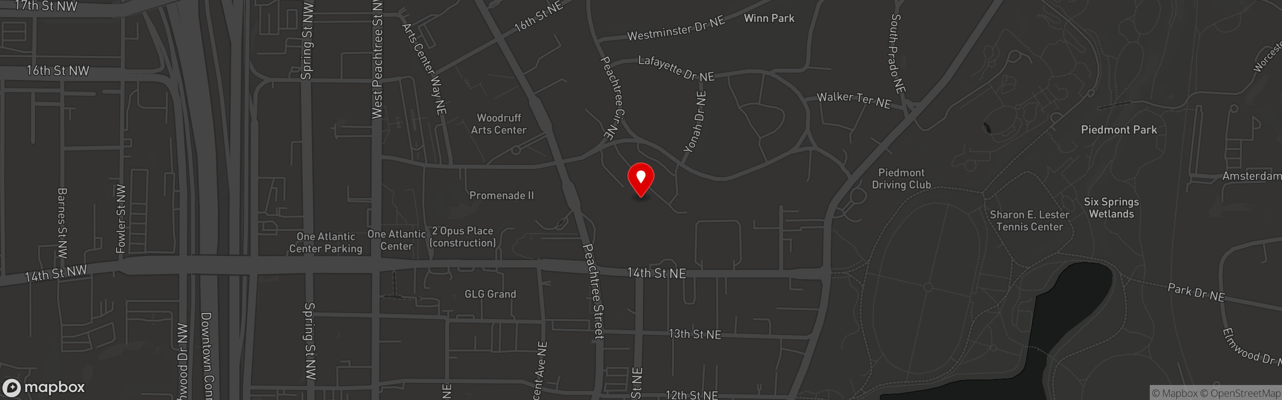 Street map pinning Zaddy's in Zaddy's