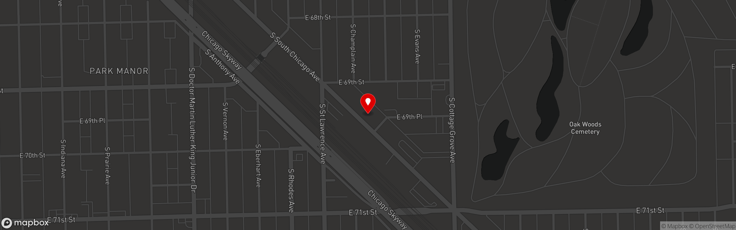 Street map pinning Privilege Restaurant & Bar in Chicago