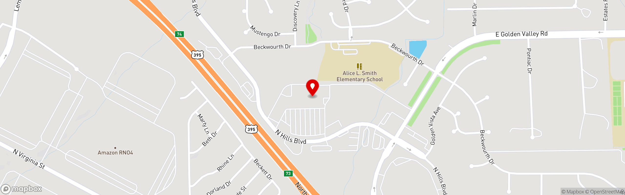 Street map pinning L & L Hawaiian Barbecue in Golden Valley