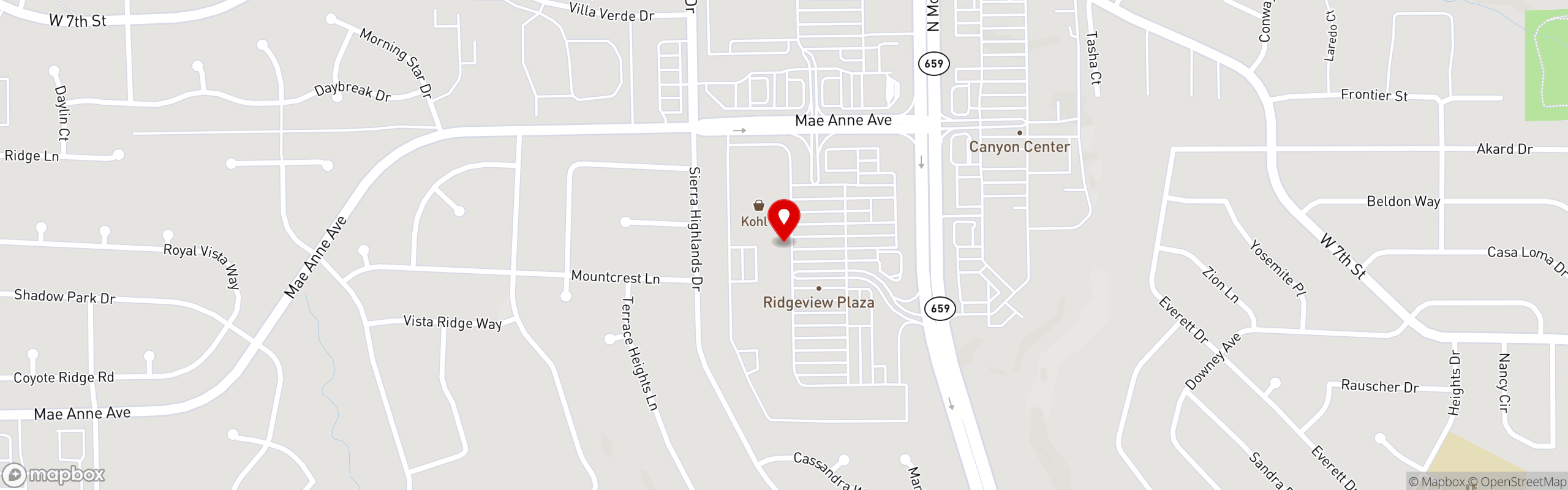 Street map pinning L & L Hawaiian Barbecue in Reno - Mae Anne