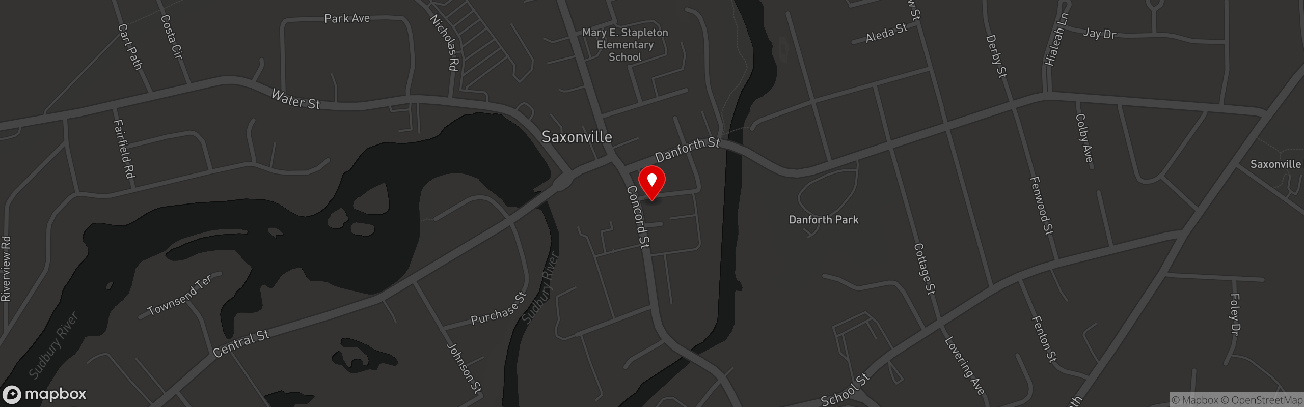 Street map pinning Brazilian Family Bakery in Brazilian Family Bakery