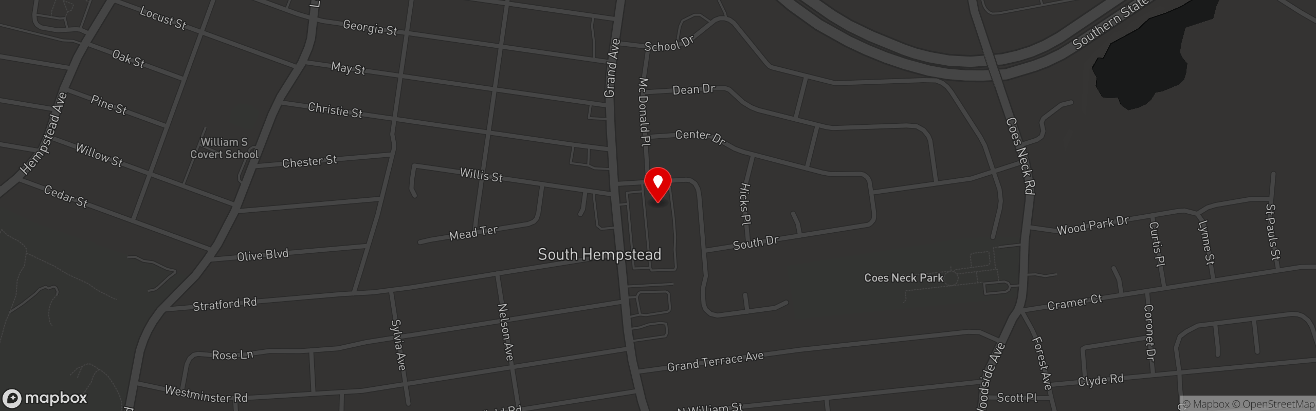 Street map pinning Ferring Deli in Baldwin
