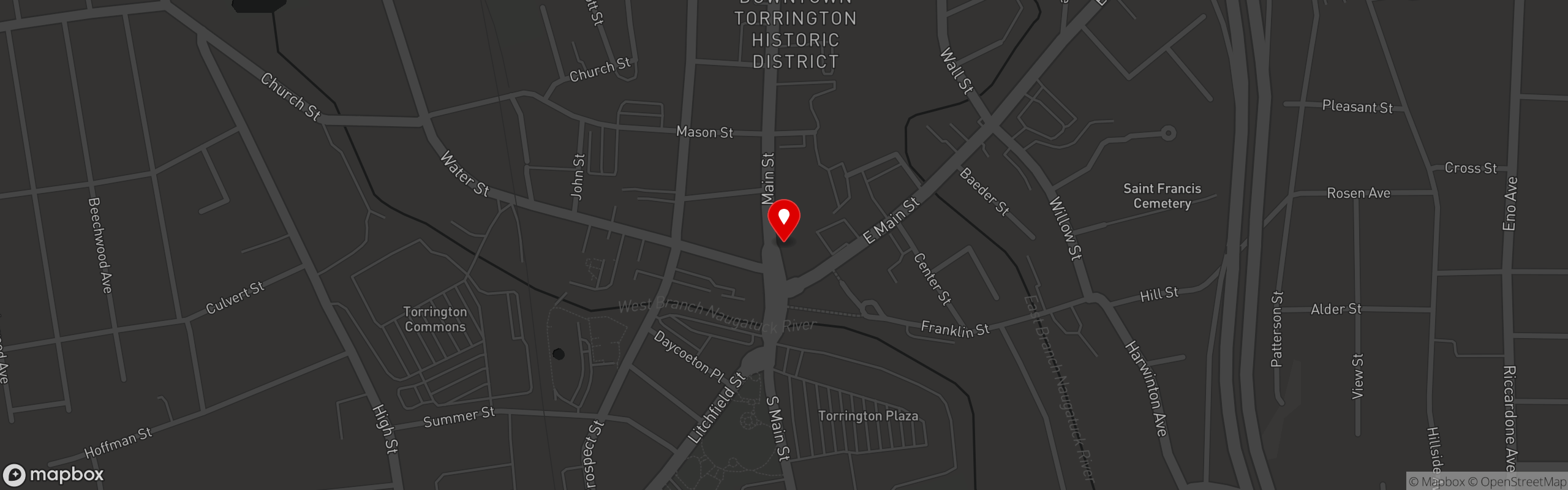 Street map pinning Sasso's Coal Fired Pizza in Sasso's Coal Fired Pizza