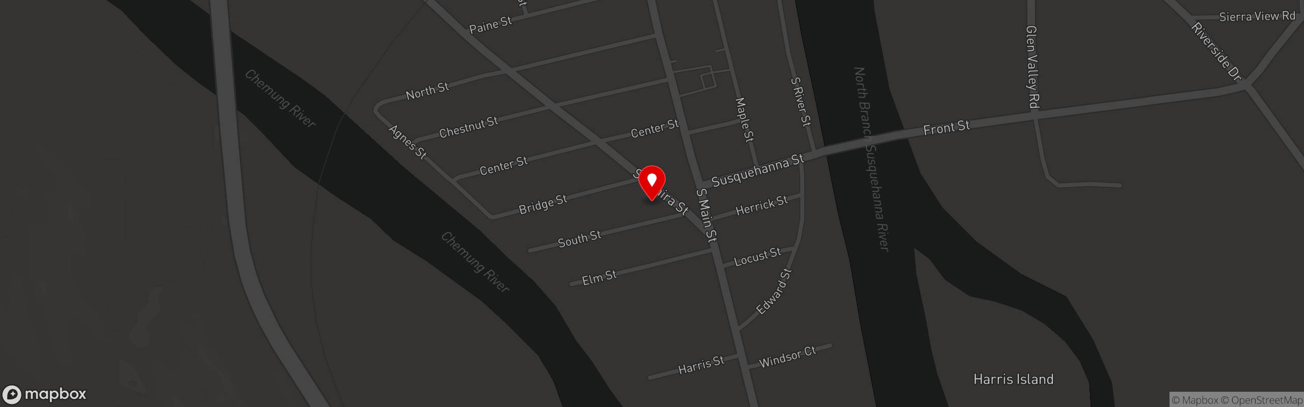 Street map pinning Mooney's Sports Bar and Grill in Mooney's Athens