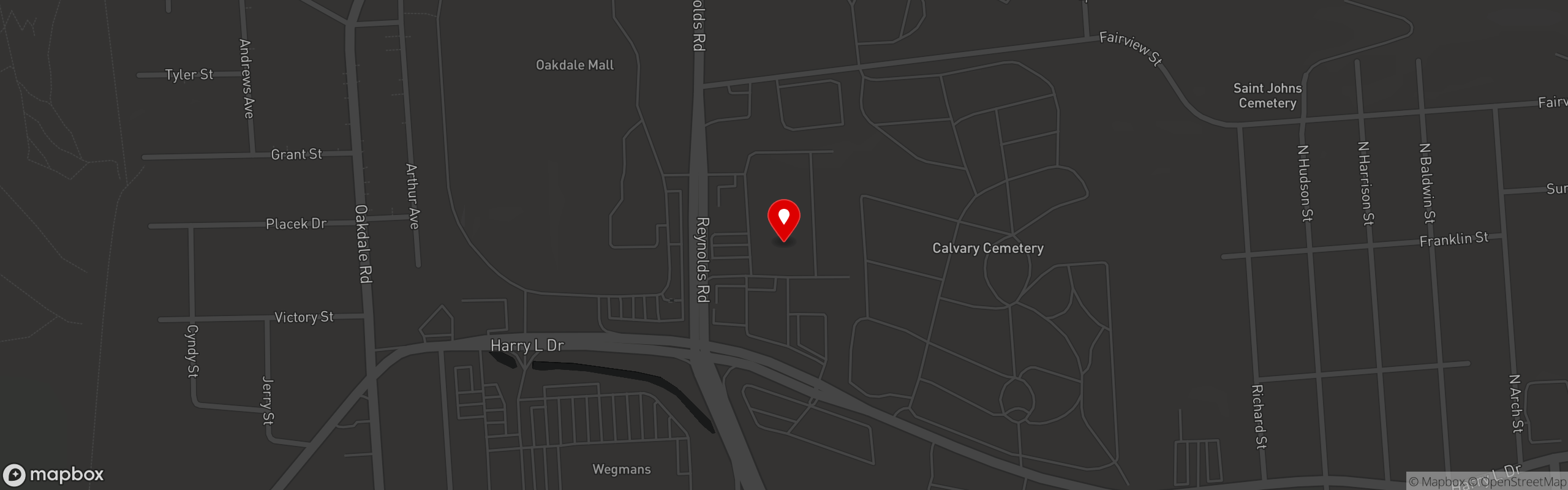 Street map pinning Mooney's Sports Bar and Grill in Mooney's Johnson City