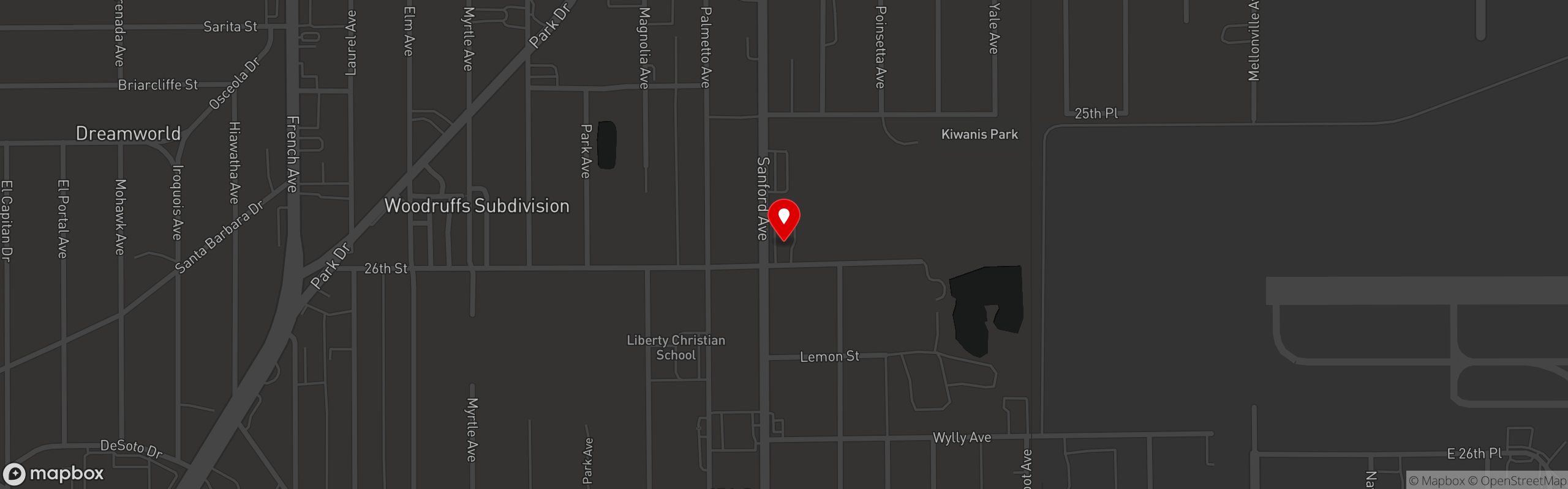 Street map pinning Taco Cabaña in Taco Cabaña