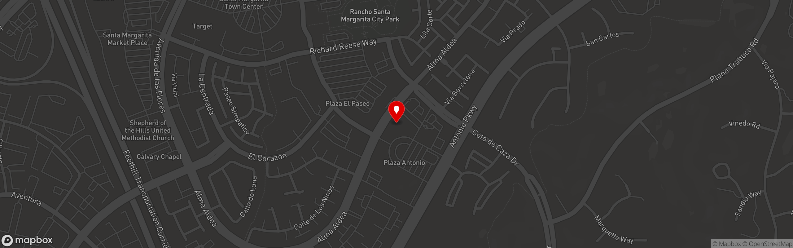 Street map pinning Alza Italian Kitchen in Alza Italian Kitchen