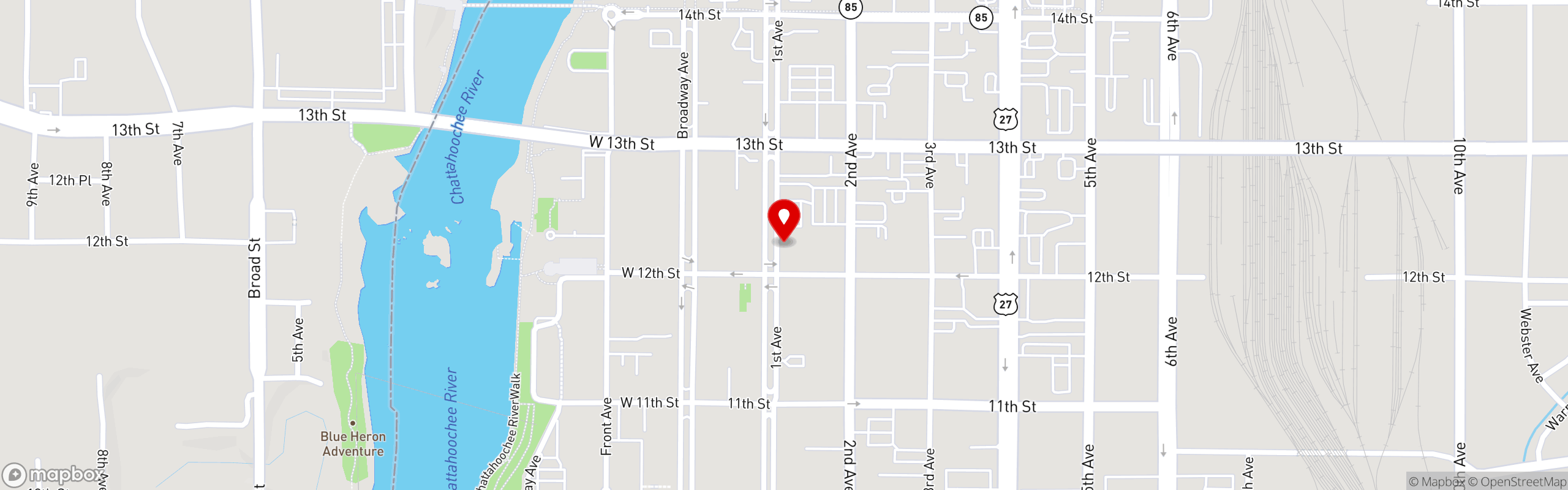 Street map pinning Plucked Up Chicken & Biscuits in Plucked Up Chicken & Biscuits