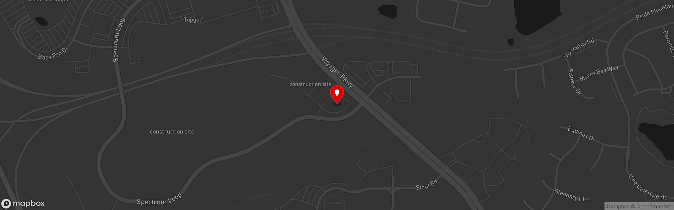 Street map pinning Red's Sunset Grill in Red's Sunset Grill