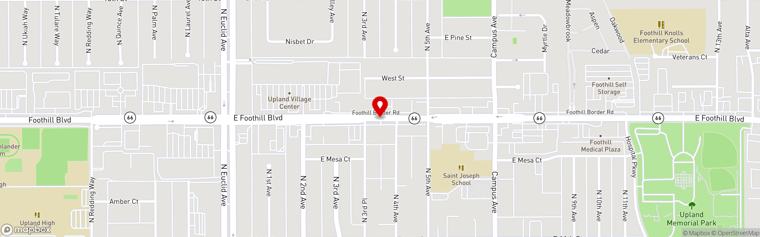 Street map pinning Elvira's Upland in Elvira's Upland
