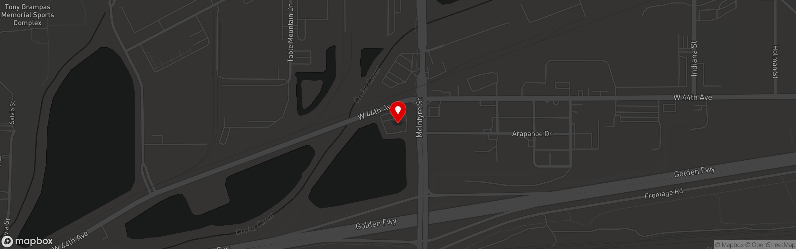 Street map pinning In the Zone Sports Bar & Grill in Golden