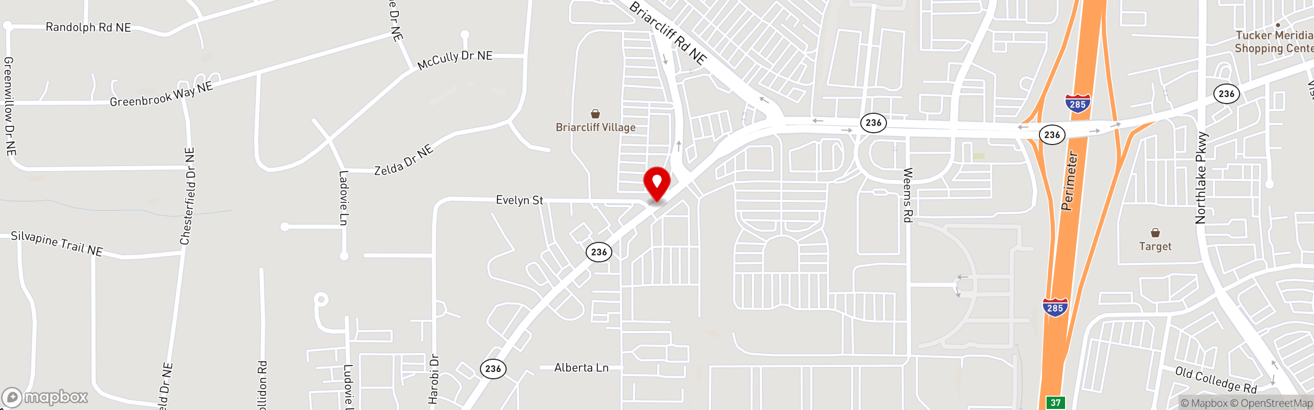 Street map pinning Don Eduardo's Mexican Grill in Don Eduardo's Mexican Grill