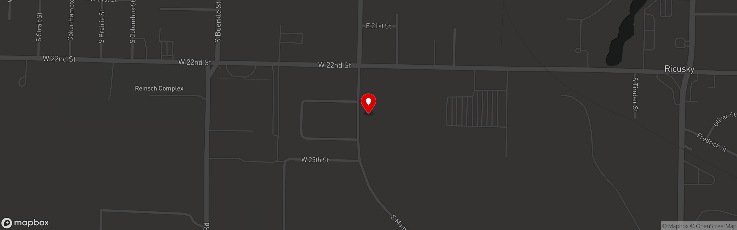 Street map pinning Open Season Sports Bar & Grill in Open Season Sports Bar & Grill