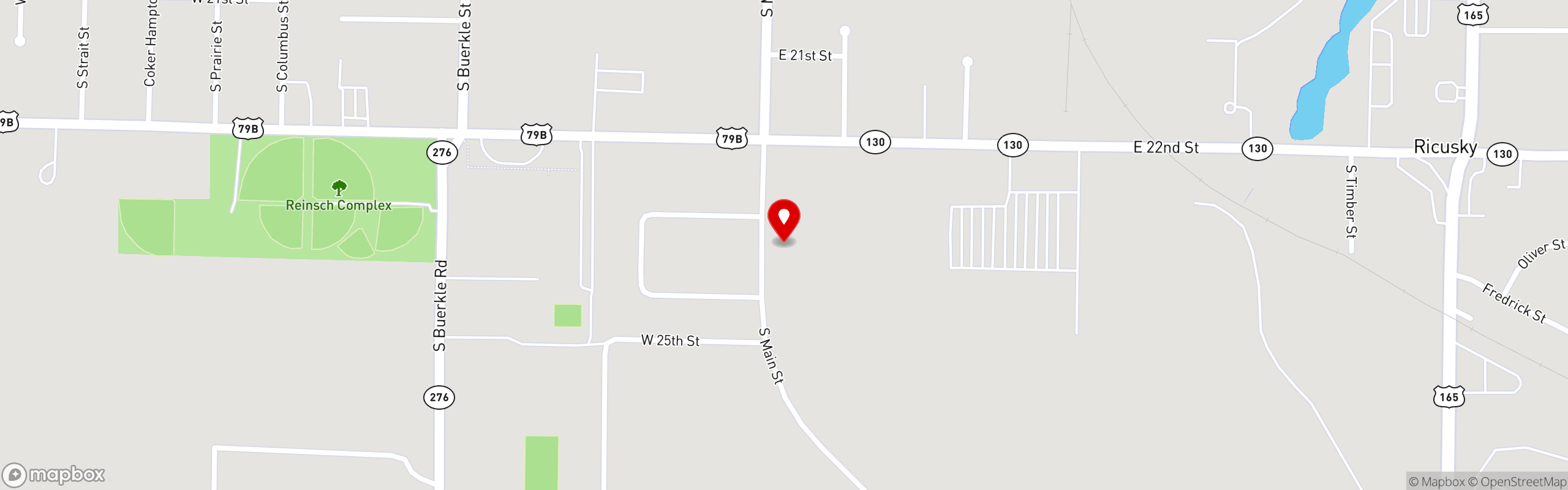 Street map pinning Open Season Sports Bar & Grill in Open Season Sports Bar & Grill