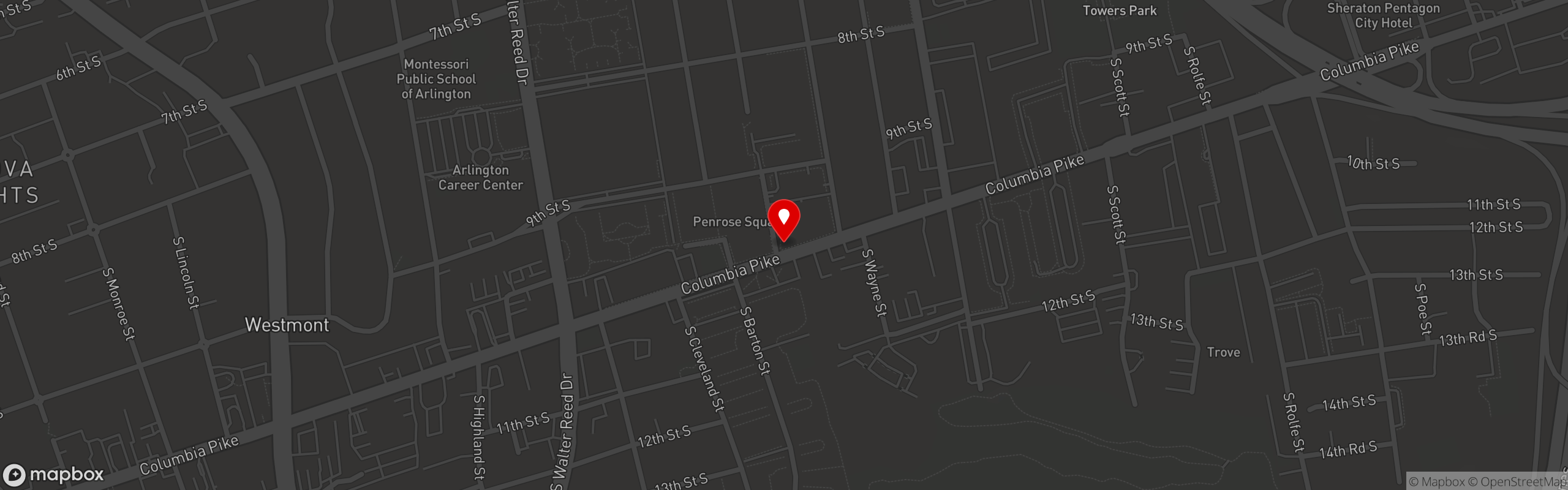 Street map pinning William Jeffrey's Tavern in William Jeffrey's Tavern
