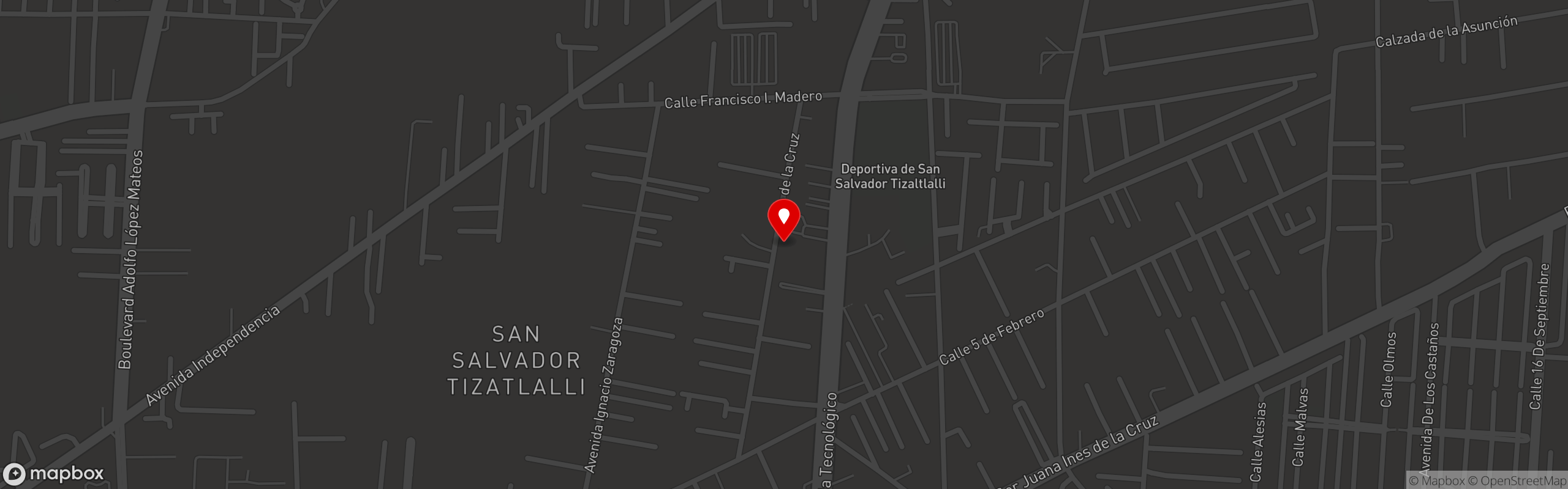Ubicación del mapa de calles Tacos Don Manolito en Metepec