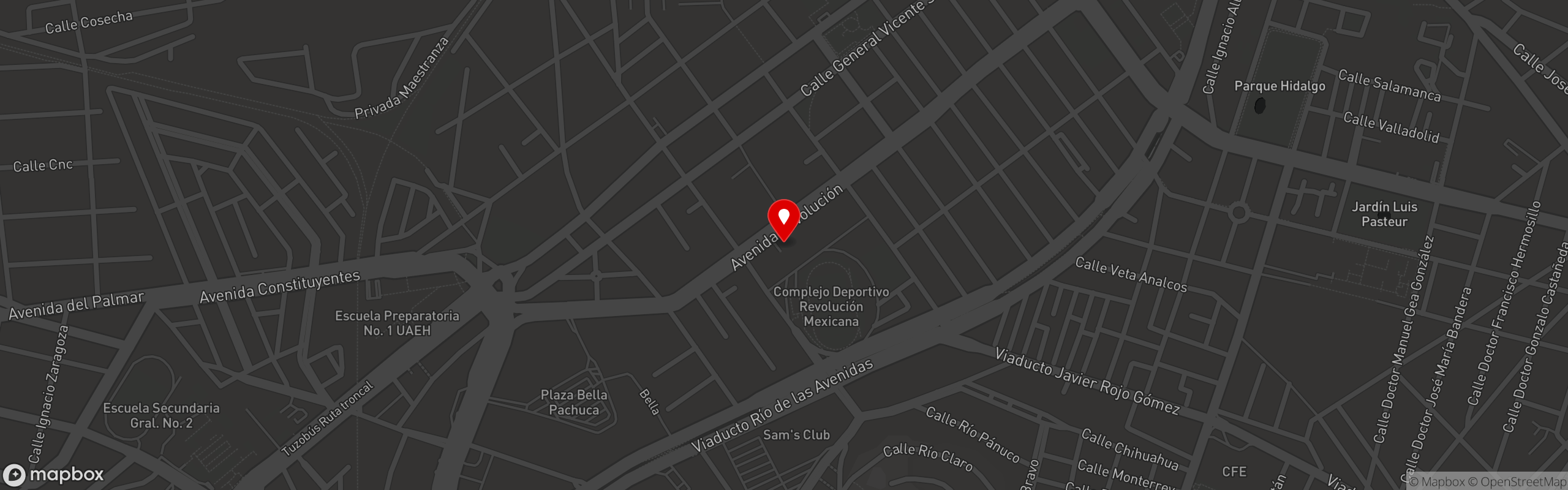 Ubicación del mapa de calles Tacos Don Manolito en Pachuca