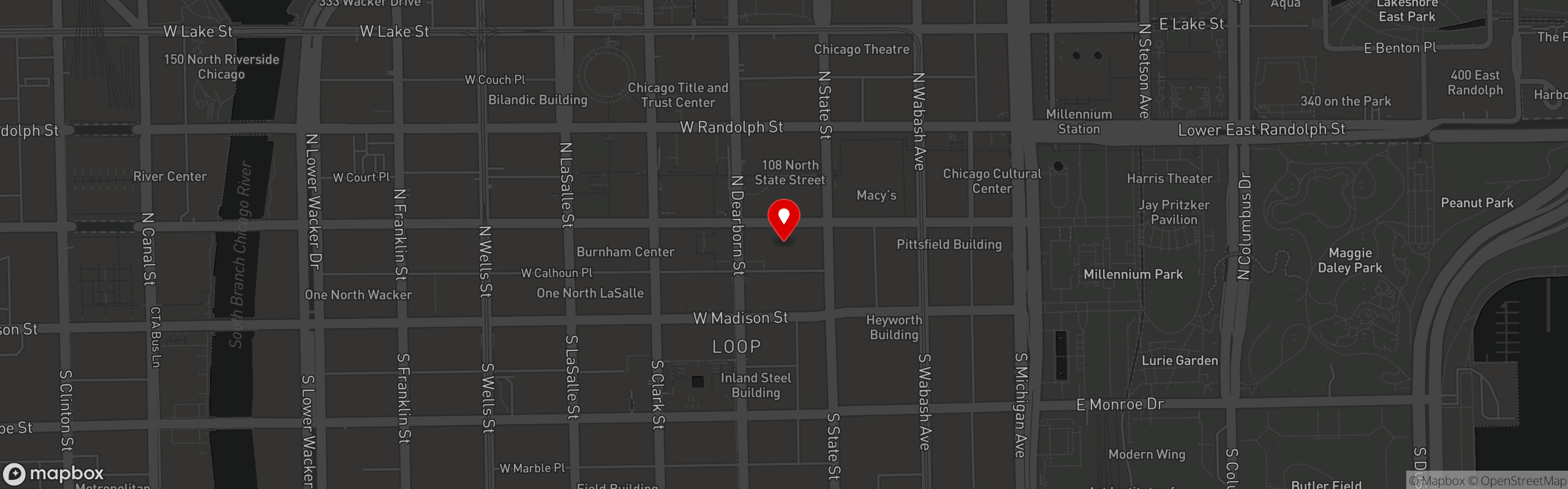 Street map pinning Metro Wings in Metro Wings