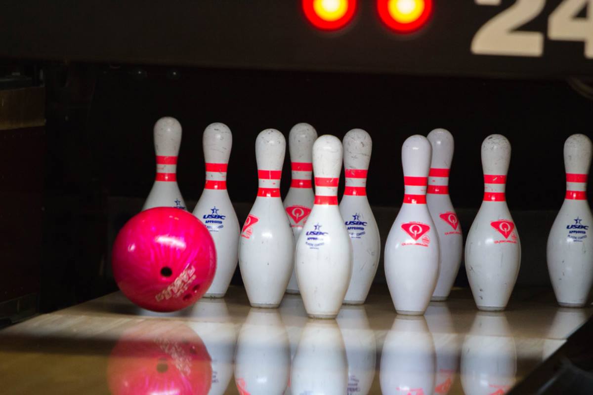 Bowling Ball Rolling Down Lane