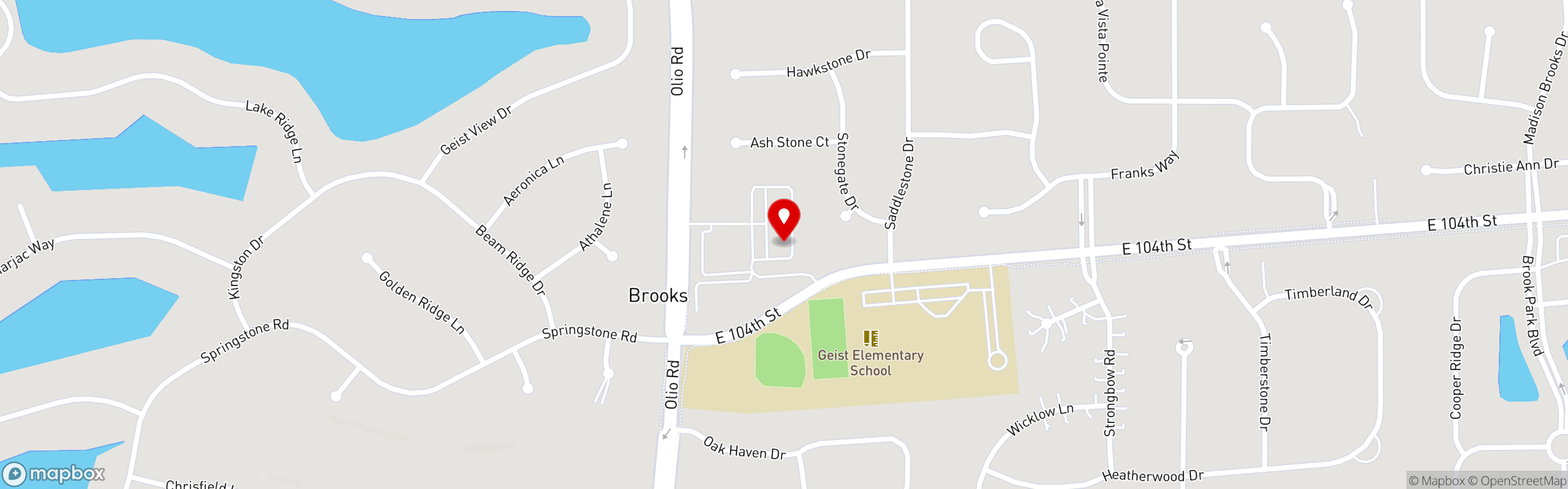 Street map pinning Burgess Restaurant Group in FoxGardin Family Kitchen