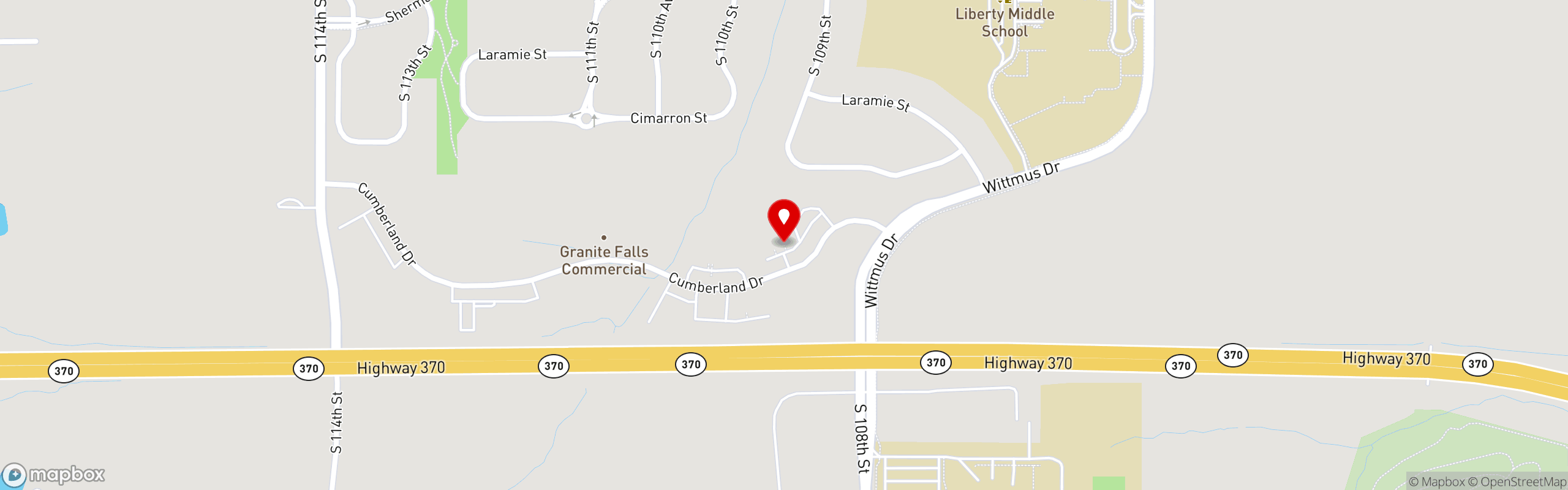 Street map pinning Talus in Papillion