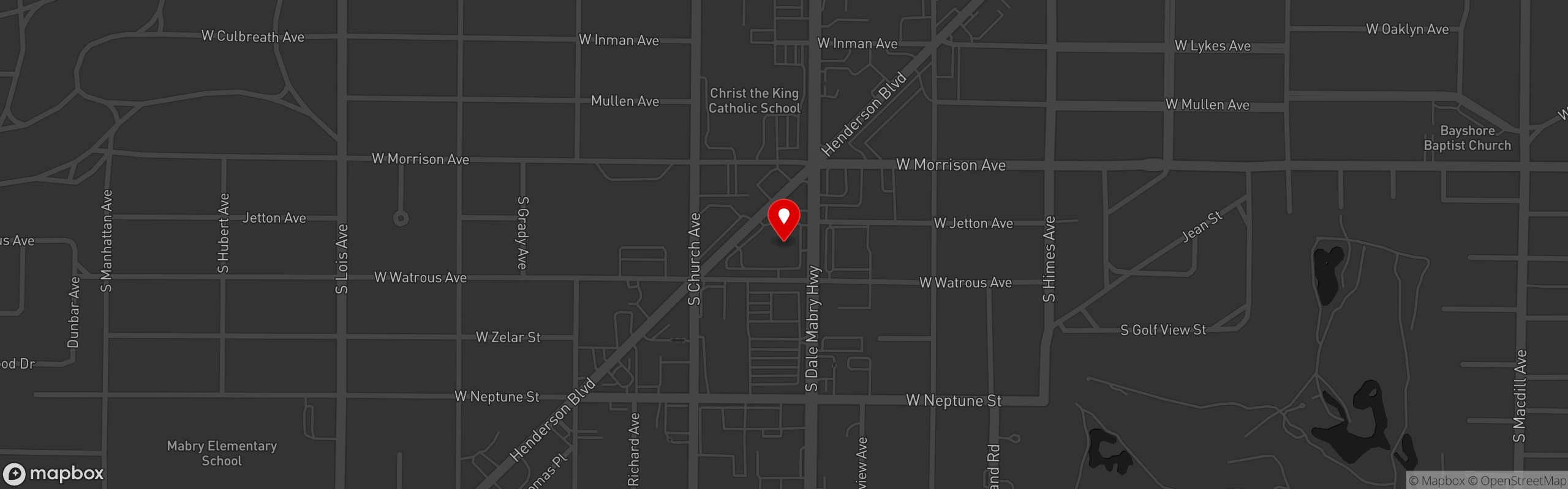 Street map pinning Doormét in Tampa, FL