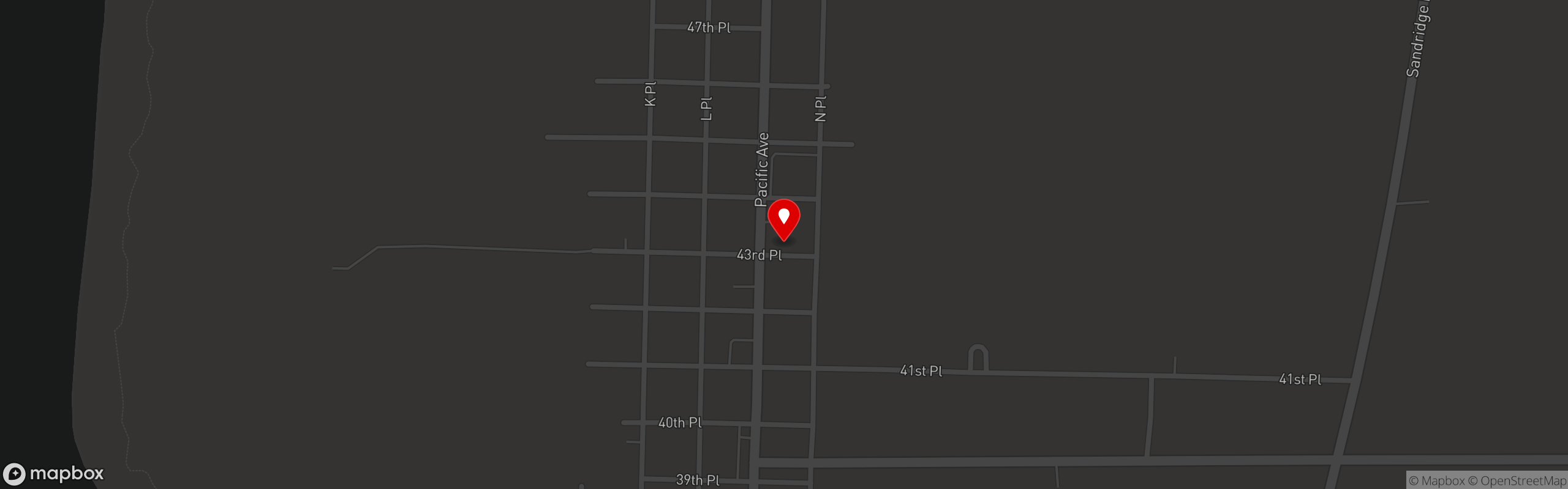 Street map pinning Chico's Pizza in Chico's Pizza