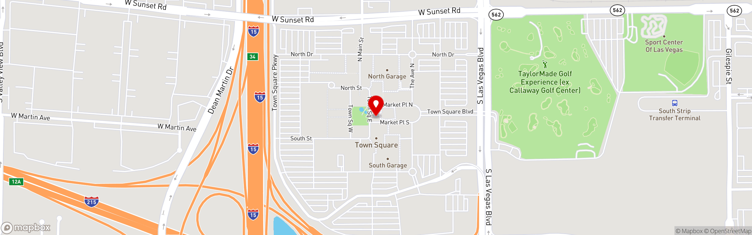 Street map pinning Braud's Funnel Cake Cafe in Town Square Mall - Las Vegas