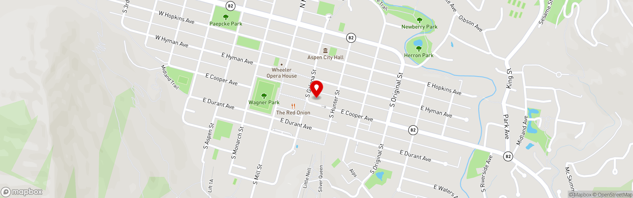 Street map pinning Buck in Buck