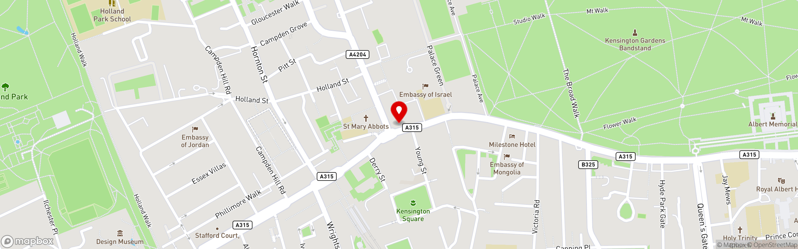 Street map pinning Padi@London in Padi@London