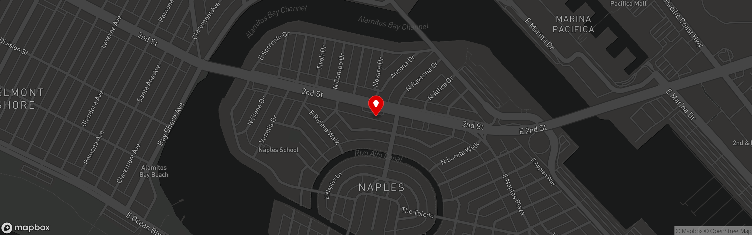 Street map pinning Kihon in Naples Island