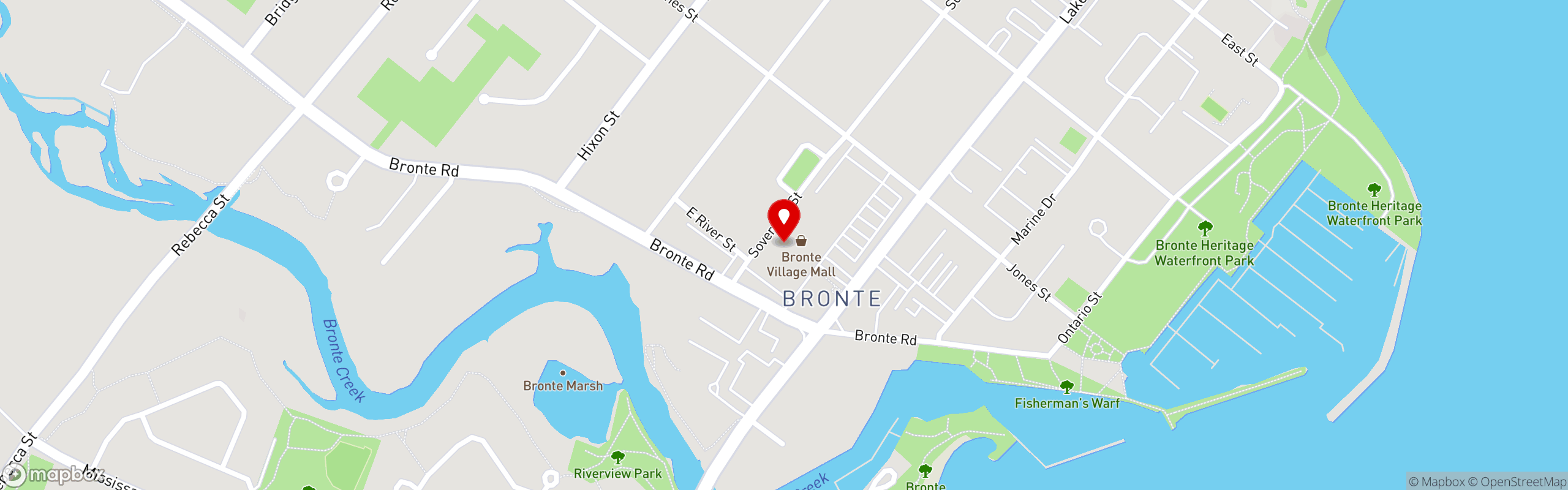 Street map pinning Soi Thaifoon in Oakville