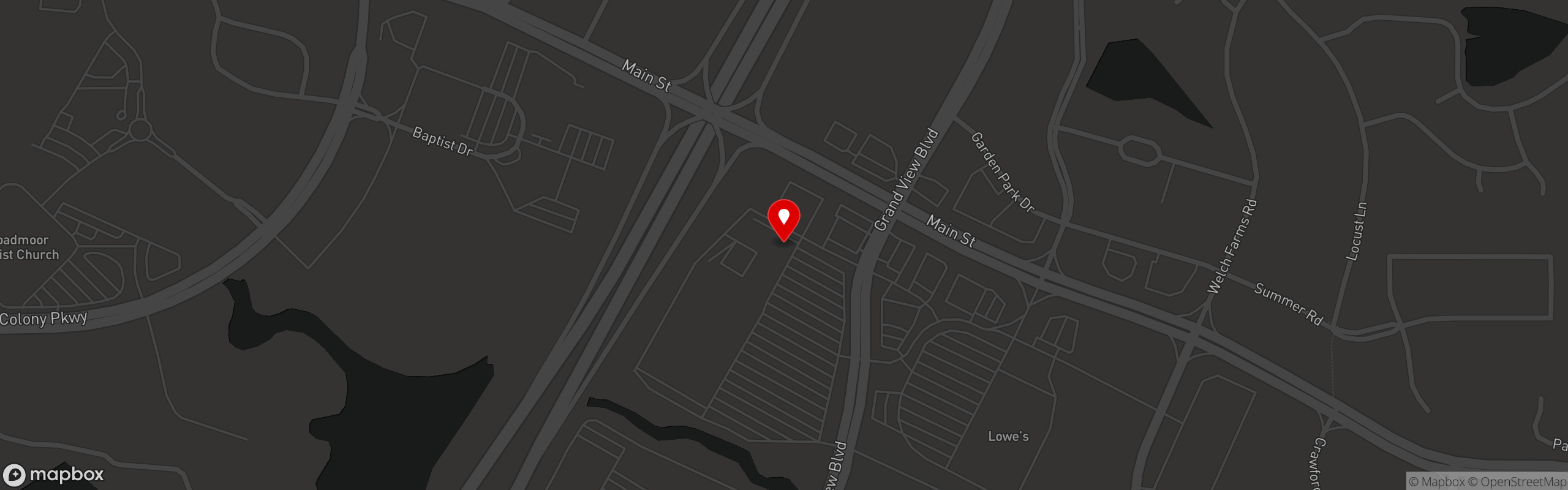 Street map pinning Karibe Mexican Grill in Karibe Mexican Grill