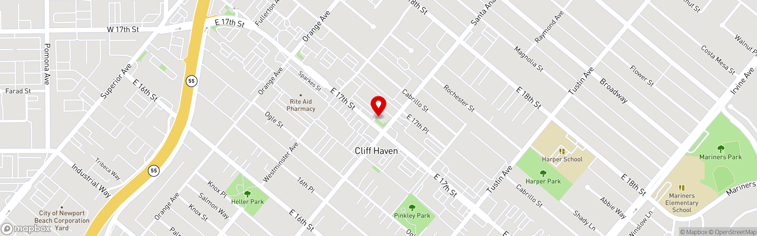 Street map pinning Garduno's Ristorante in Garduno's Ristorante