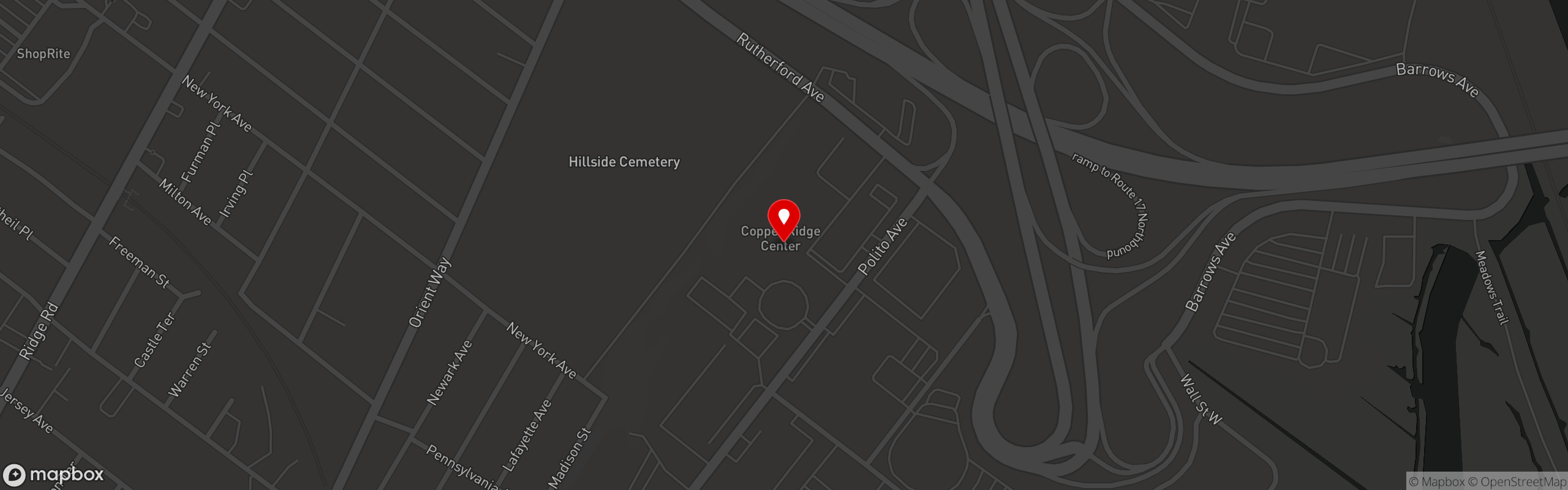 Street map pinning VintEdge Wine Bar + Kitchen in VintEdge Wine Bar & Kitchen