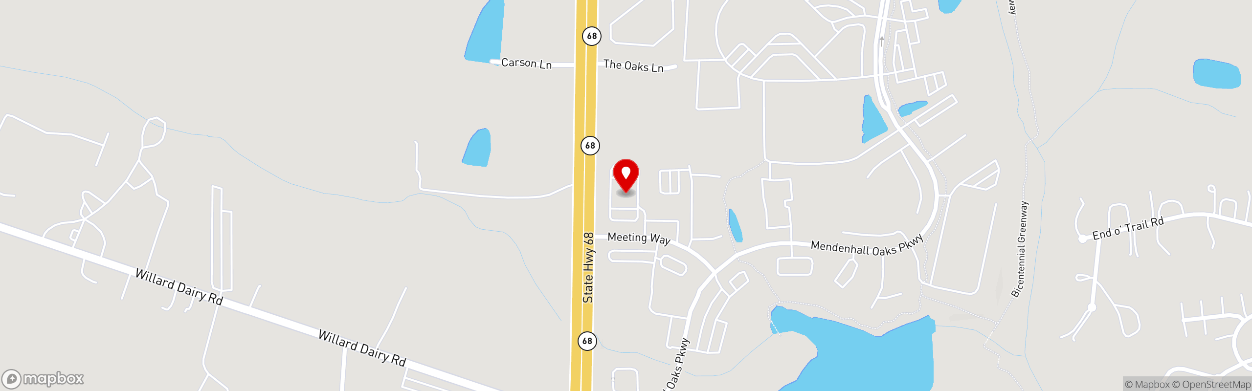 Street map pinning Chophouse in High Point