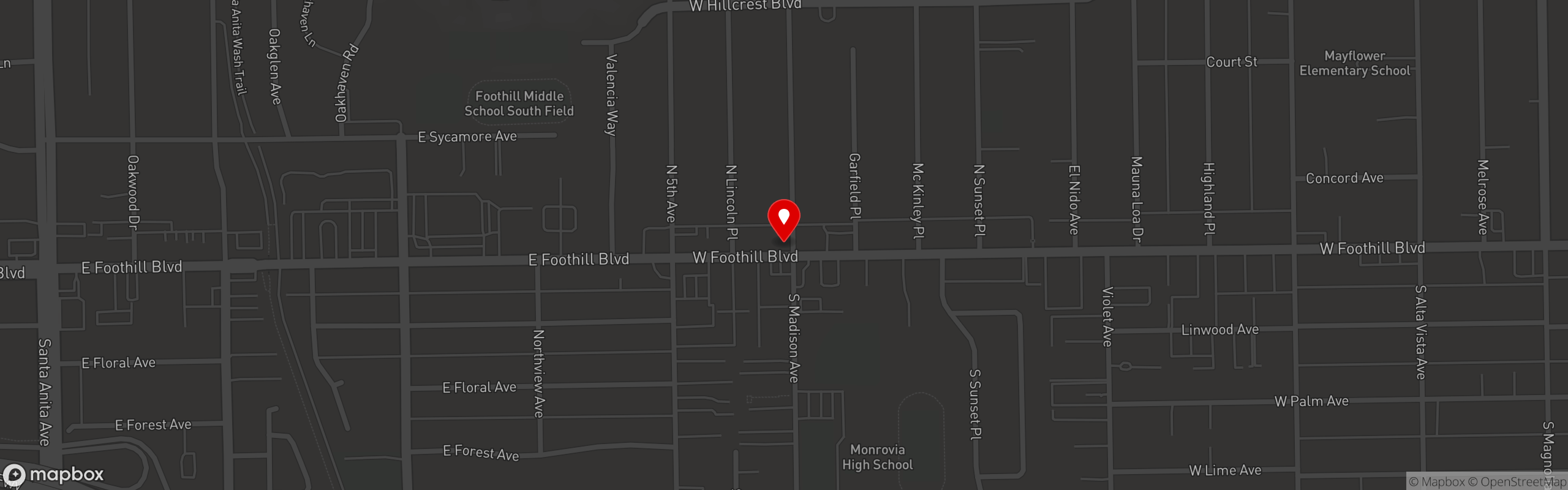 Street map pinning B & C Teriyaki in B & C Teriyaki