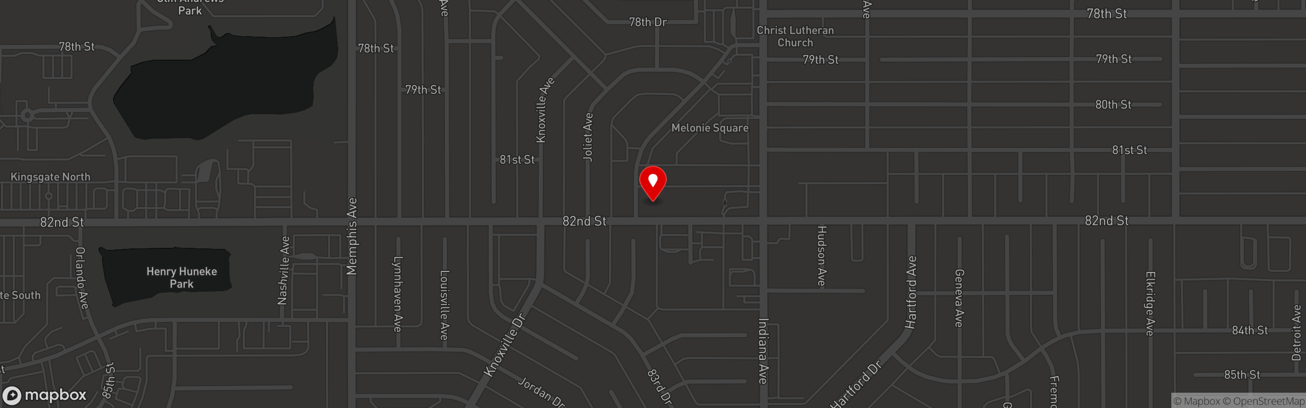 Street map pinning Glazed Honey Ham Co. in Glazed Honey Ham Co.