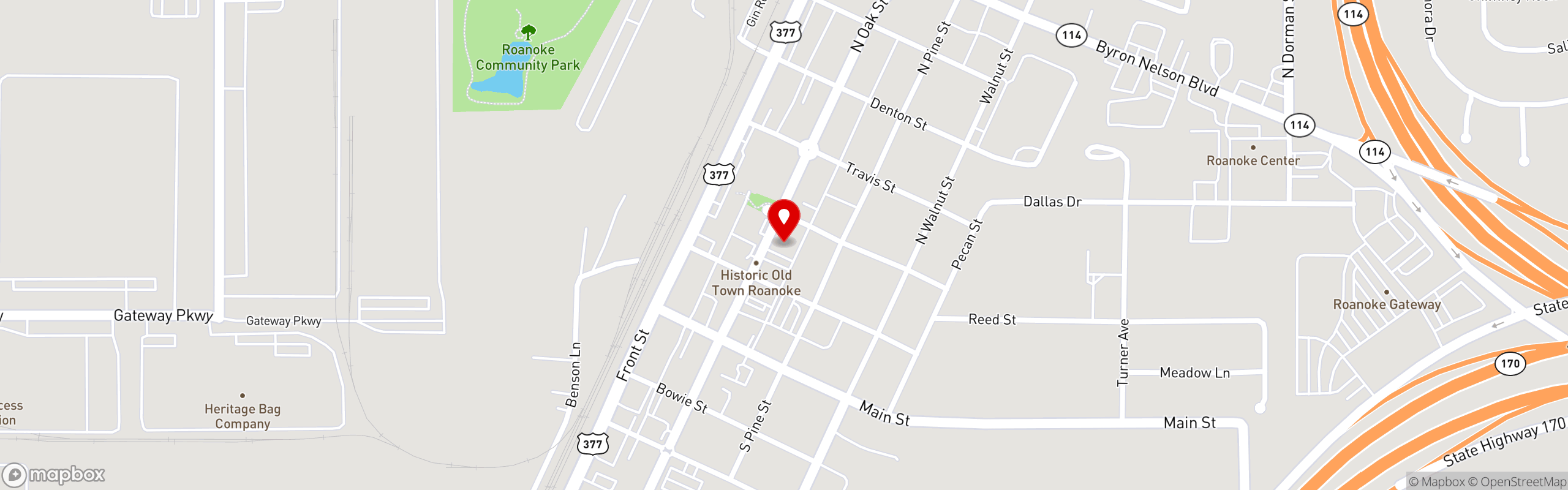 Street map pinning Cowtown Brewing Co in CBC TAP ROOM - Roanoke Tap Room
