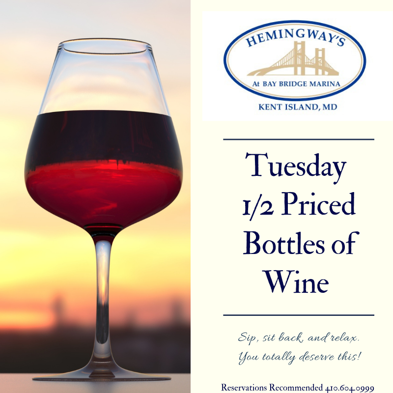 Boordy Riesling Md Wine Hemingway S Restaurant At Bay Bridge Marina