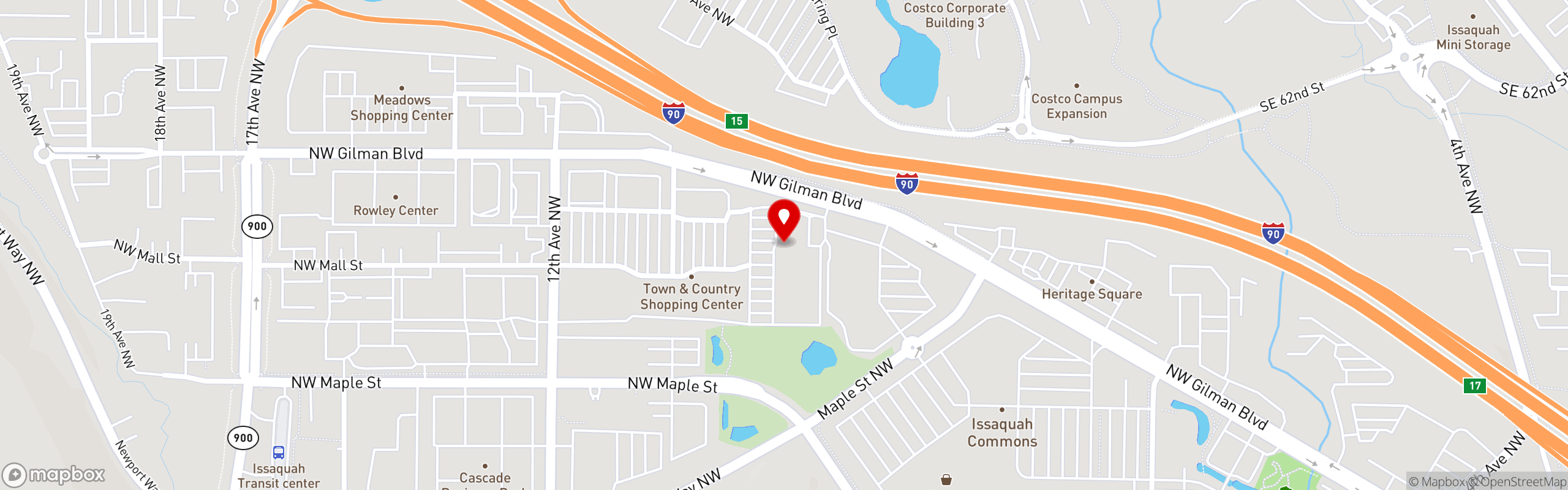 Street map pinning Malarky's Sports Grill in Malarky's Sports Grill