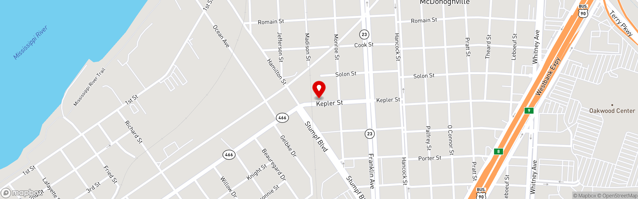 Street map pinning Cafe 615 Home of Da Wabbit in Cafe 615 Home of Da Wabbit