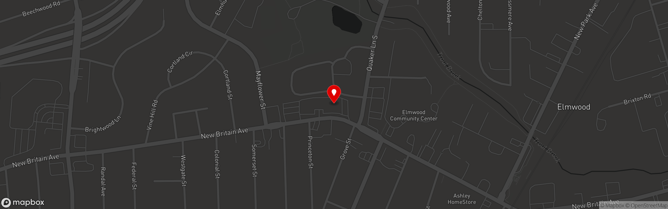 Street map pinning Beachland Tavern in Beachland Tavern